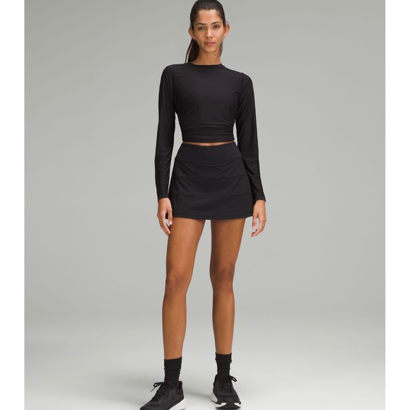 Lululemon Pace Rival Mid-Rise Skirt Black size 4 - Picture 2 of 7